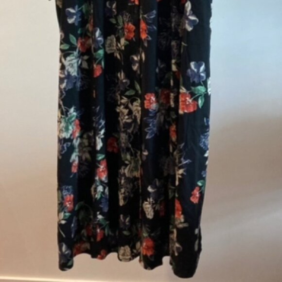 TORRID Sz 4X Maxi Dress Button Down Floral 3/4 Sleeves Hoops for Belt - Picture 3 of 14